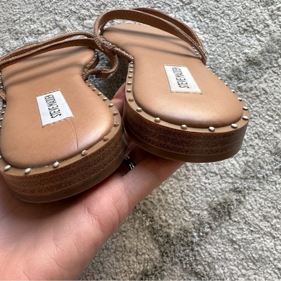 Steve Madden sandals LOOMI embellished Slip On 3 strap Rhinestone Studded 10 - Picture 8 of 15